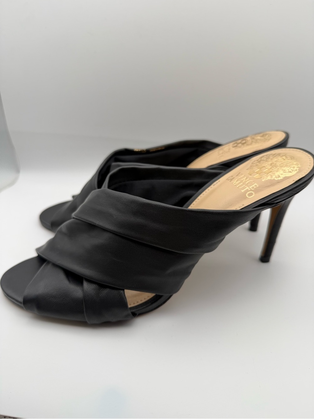 Black Satin High Heel Stiletto Sandals